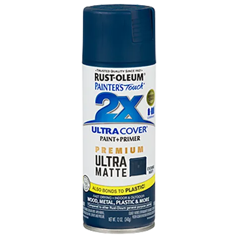 12 OZ Painter's Touch 2X Ultra Cover Matte Spray Paint - Matte Evening Navy