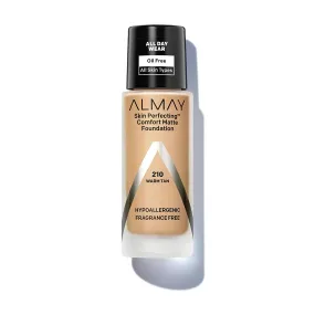 ALMAY - Skin Perfecting Comfort Matte Foundation Warm Tan 210 - 1 fl oz (30 ml)