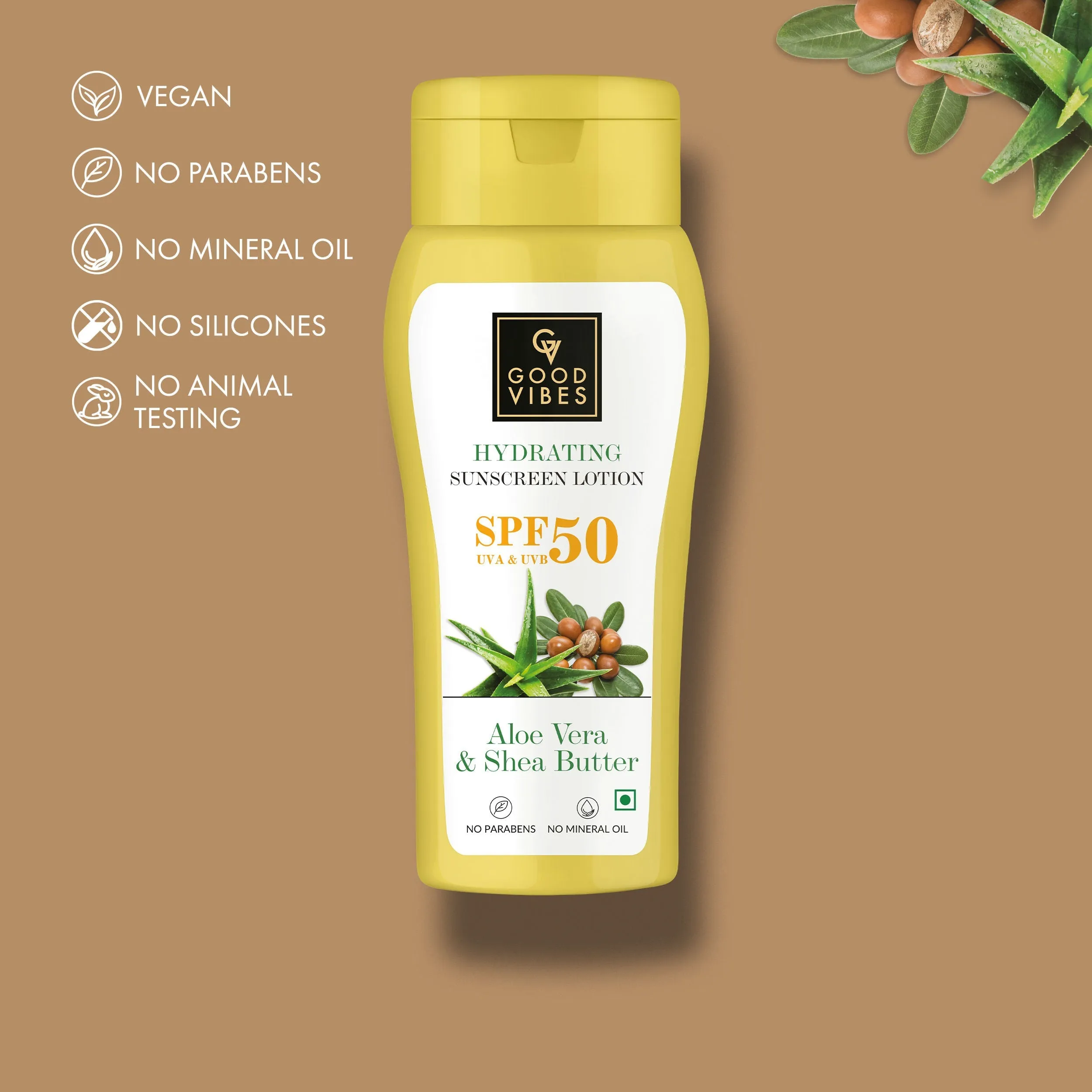 Aloe Vera & Shea Butter Hydrating Sunscreen Lotion SPF 50