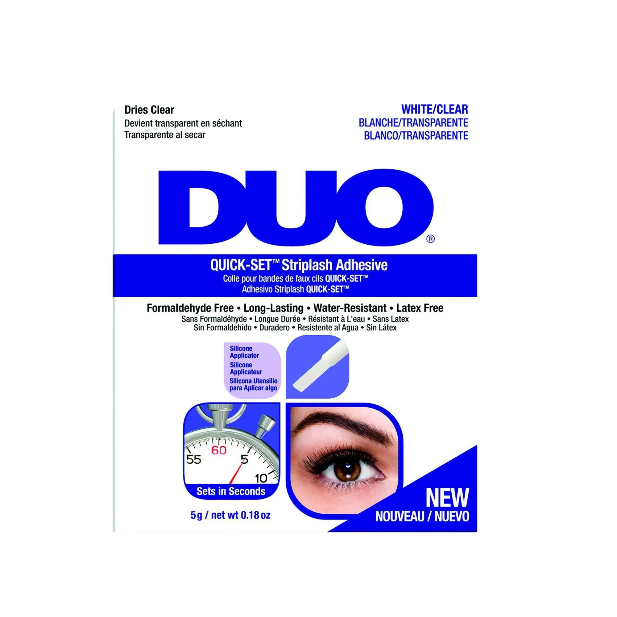 Ardell DUO Quick-Set Lash Adhesive, Clear, 0.18 oz