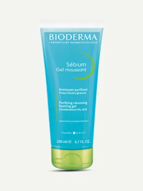 Bioderma Sebium Gel Moussant | Purifying Foaming Gel Cleanser for Combination to Oily Skin (200ml)