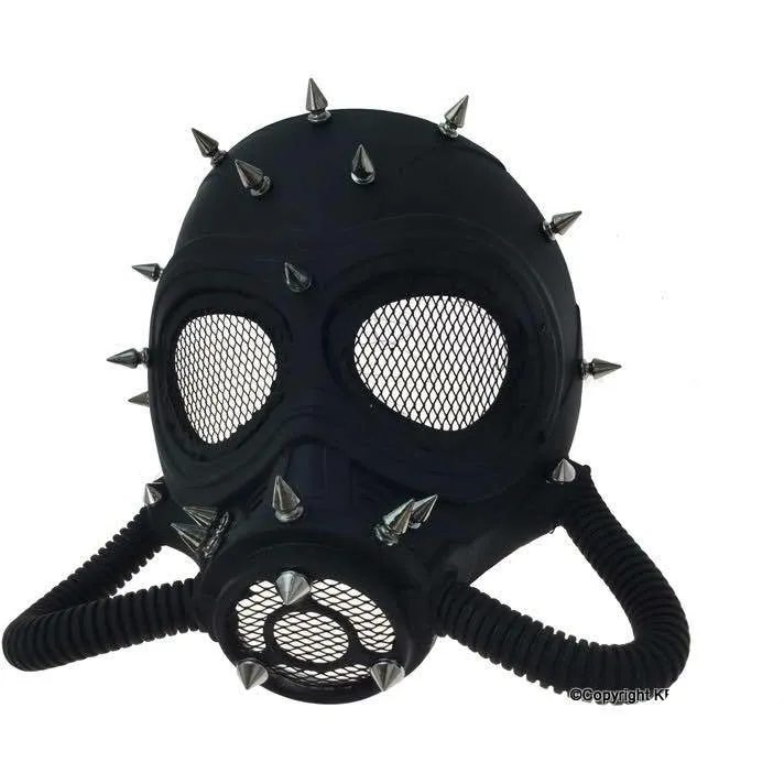 Black Gas Mask with Spikes