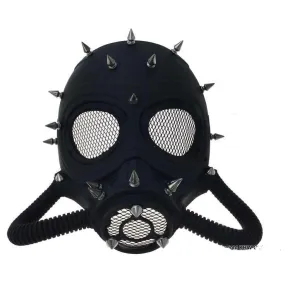 Black Gas Mask with Spikes