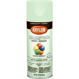 COLORmaxx Spray Paint   Primer, Matte Seaside Green, 12-oz.