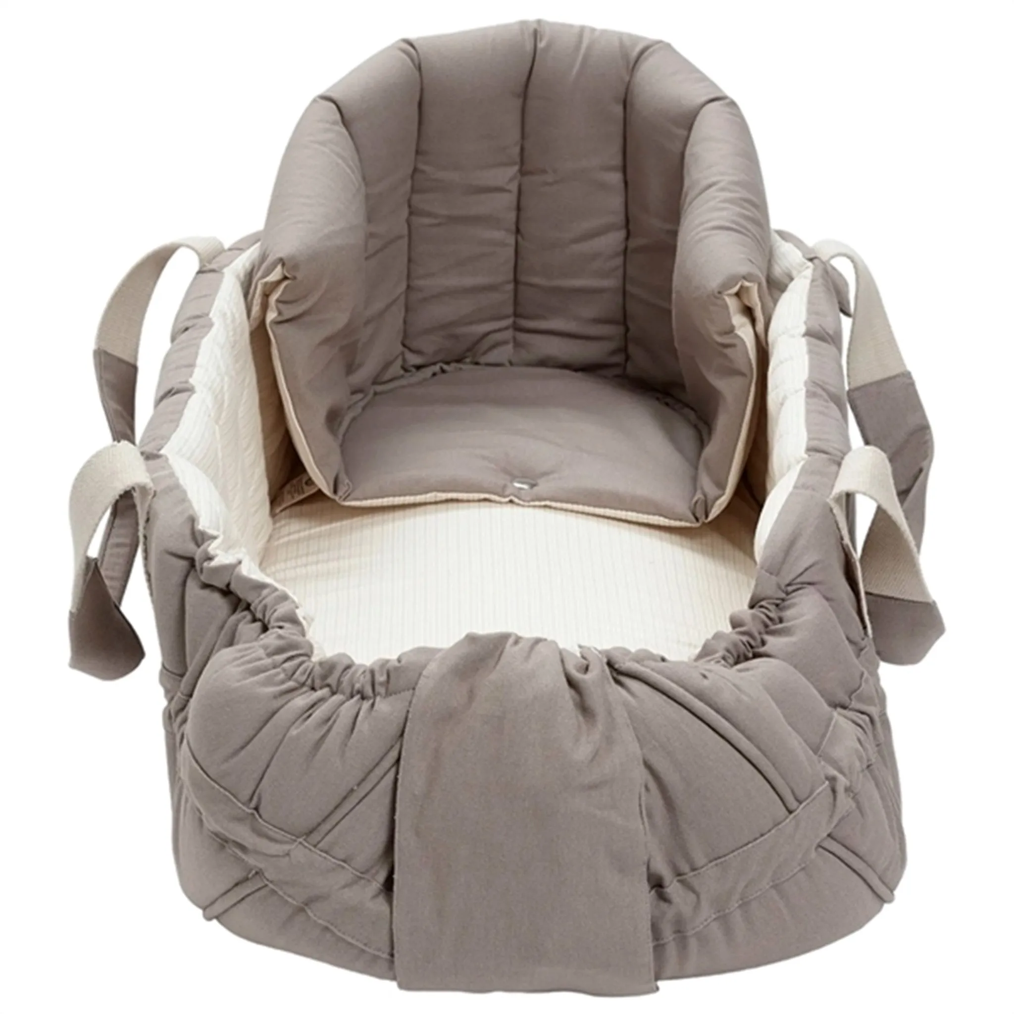 Copenhagen Colors Multifunctional Canopy for Baby Lift Dark Grey Solid w. Cream Stripe