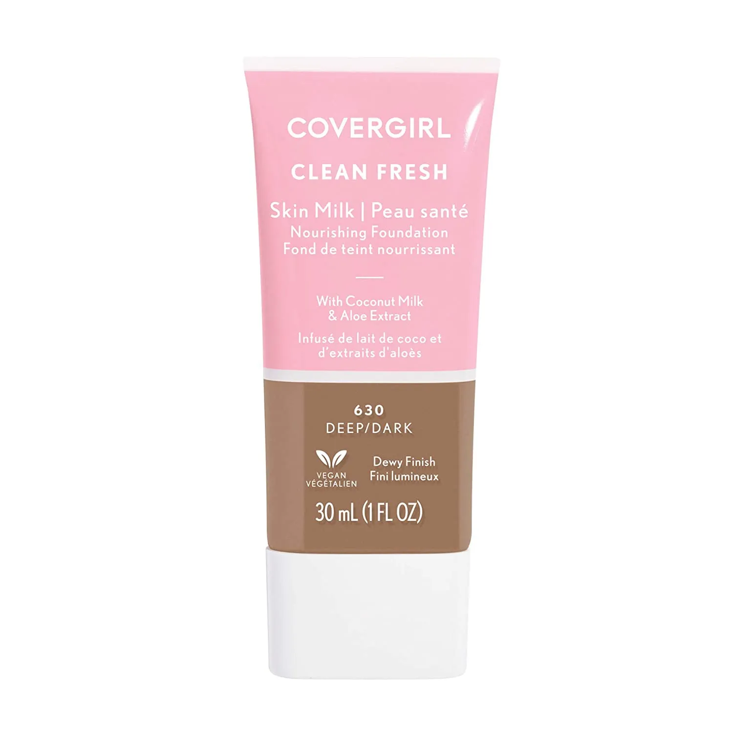 COVERGIRL - Clean Fresh Skin Milk Foundation Deep/Dark 630 - 1 fl oz (30 ml)