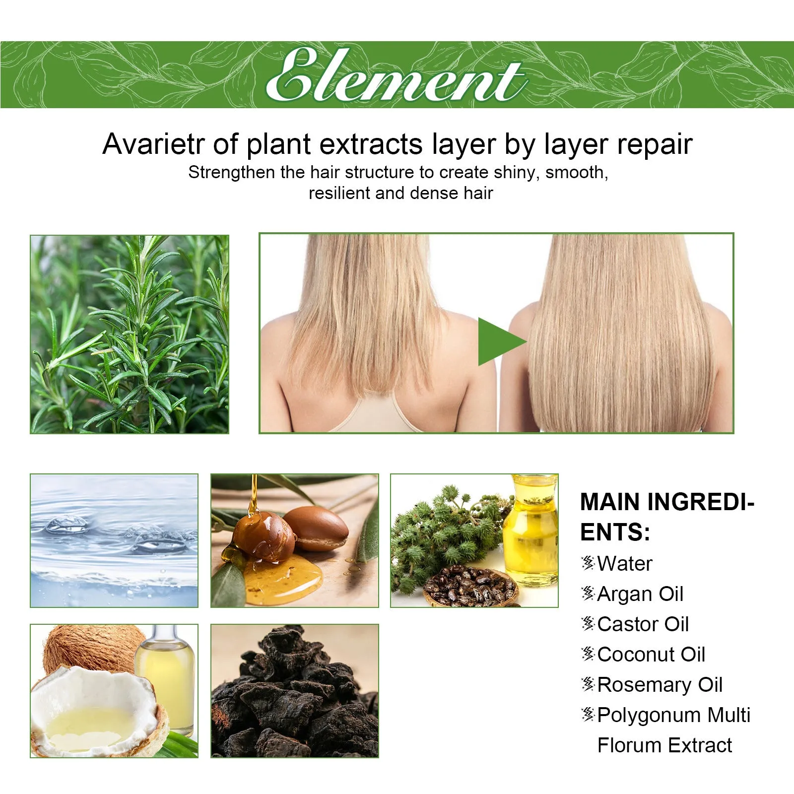 Dense Hair Essential Oil Repair Dry And Damaged