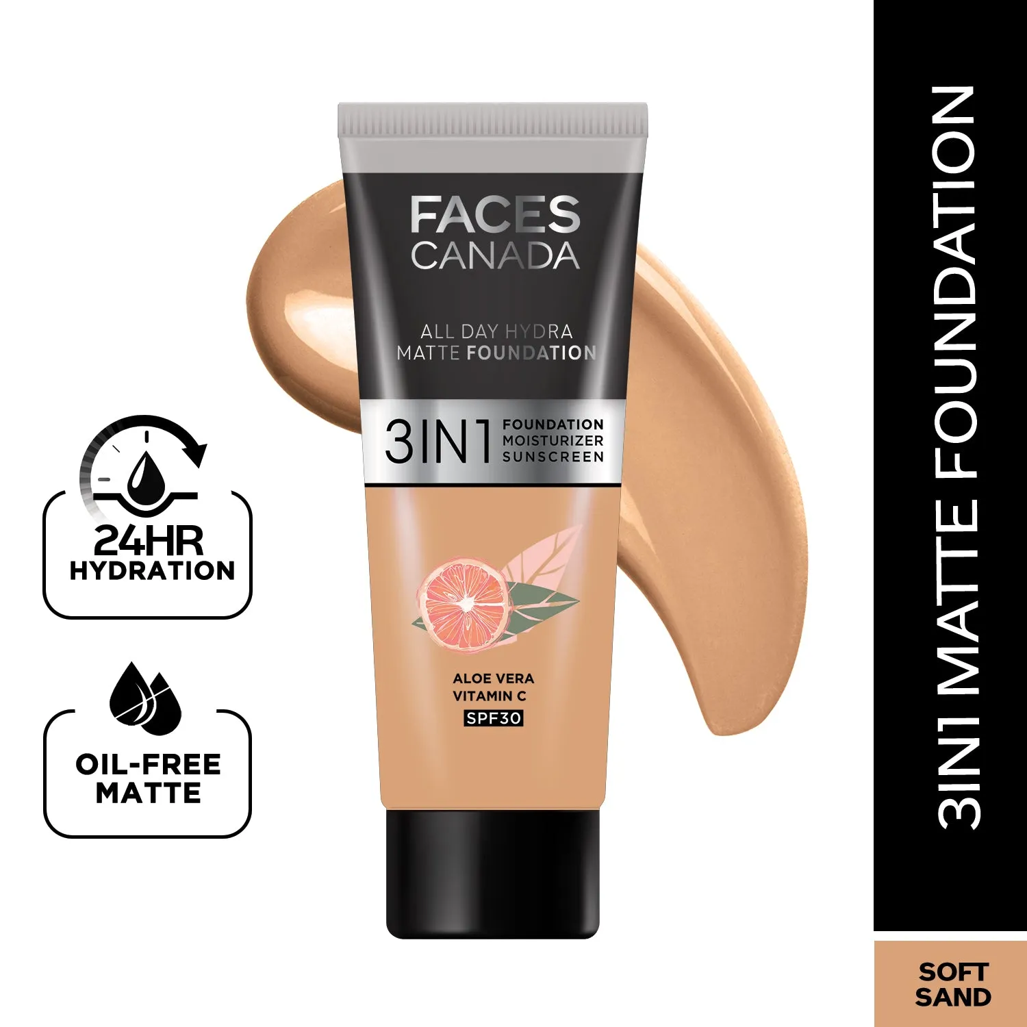 FACES CANADA All Day Hydra Matte Foundation Soft Sand 041 15ml