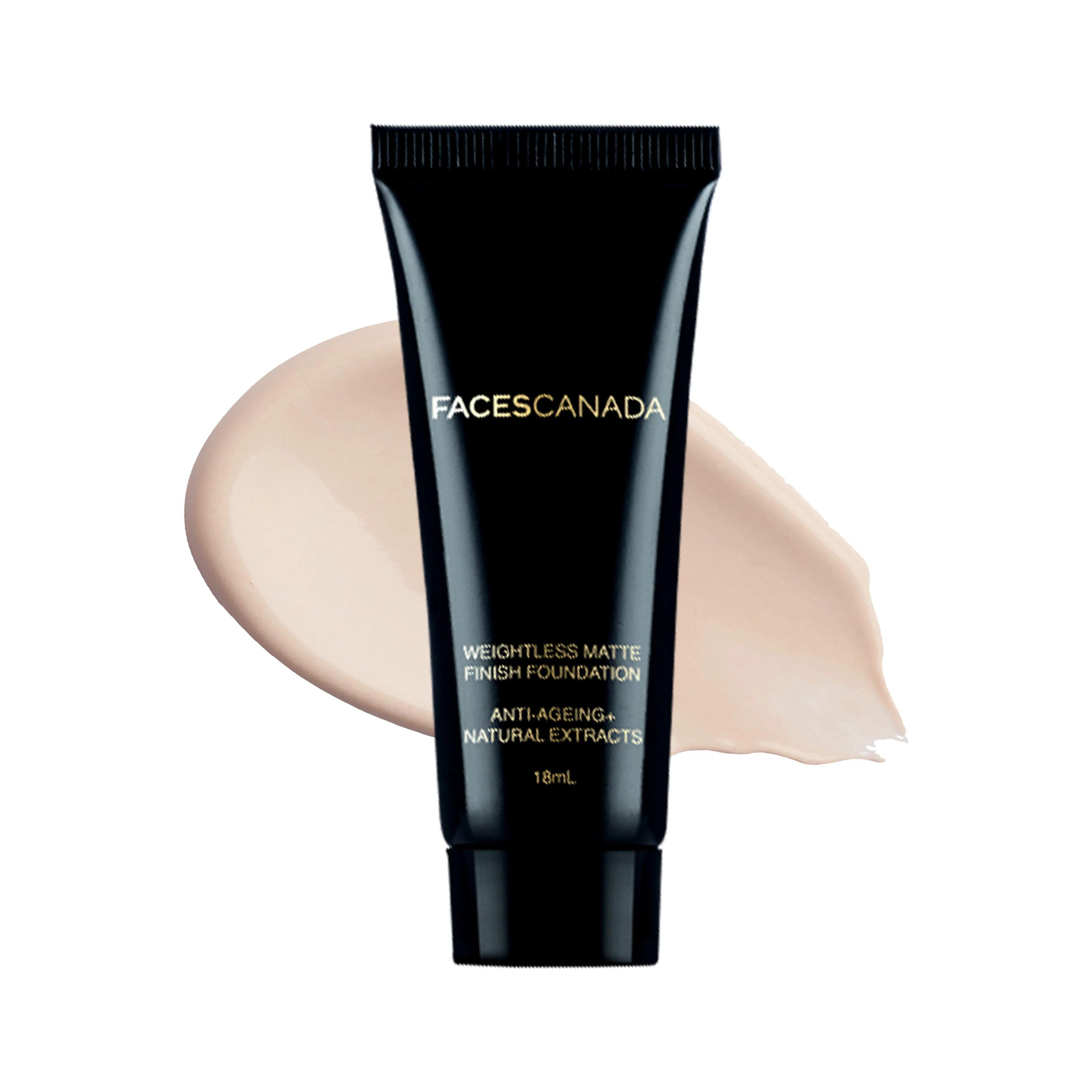 Faces Canada Weightless Matte Foundation | Grape extracts & Shea Butter|Natural Matte Finish | Dermatologically Tested | All Skin Types | Ivory 18ml