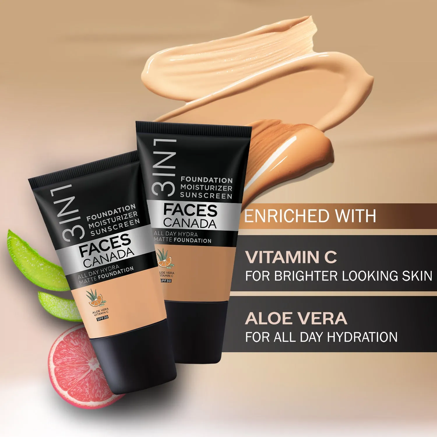 FC All Day Hydra Matte Foundation Warm Sand 042 18ml