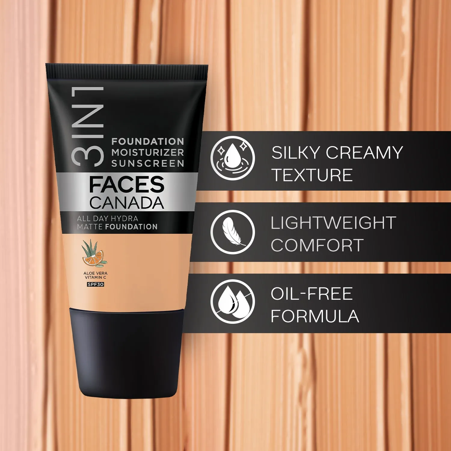 FC All Day Hydra Matte Foundation Warm Sand 042 18ml