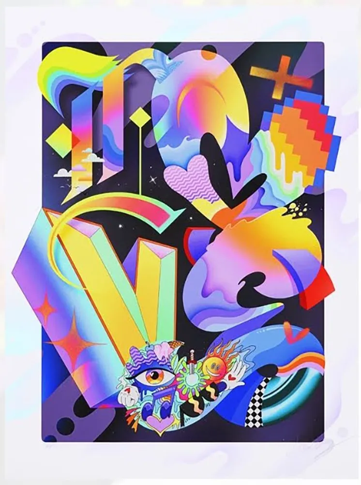 Harder Faster Stronger Chrome HPM Giclee Print by Jason Naylor- OPN Heart