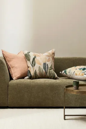Imelda Multi Natural Foilage Feather Inner 55x55cm Cushion