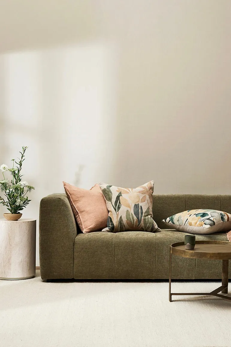 Imelda Multi Natural Foilage Feather Inner 55x55cm Cushion