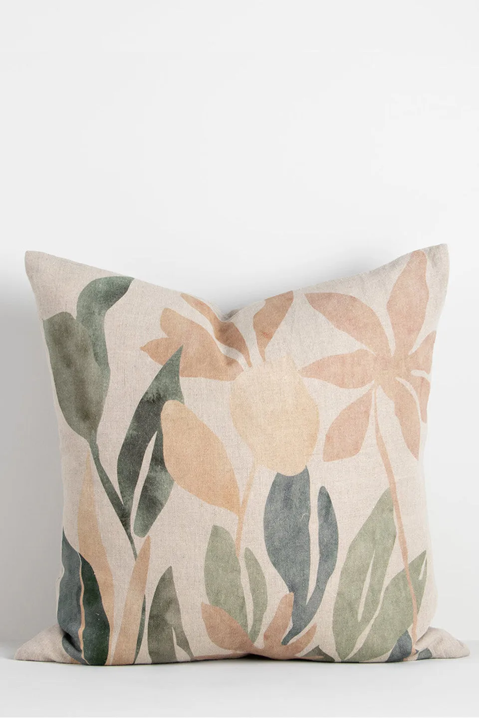 Imelda Multi Natural Foilage Feather Inner 55x55cm Cushion