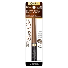 L'OREAL - Brow Stylist Boost & Set Brow Mascara Light Brunette - 0.1 fl oz (3.2 ml)