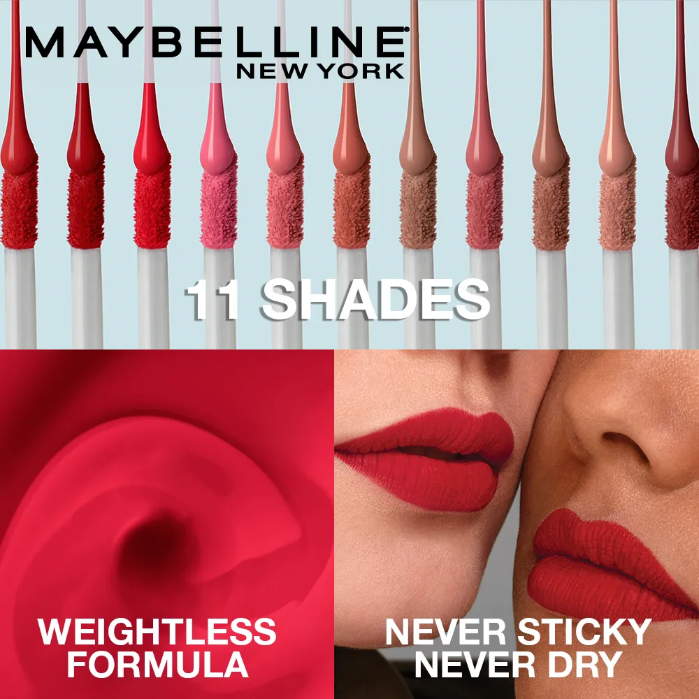 Maybelline New York Sensational Liquid Matte Lipstick 08, Sensationally Me, 7G.