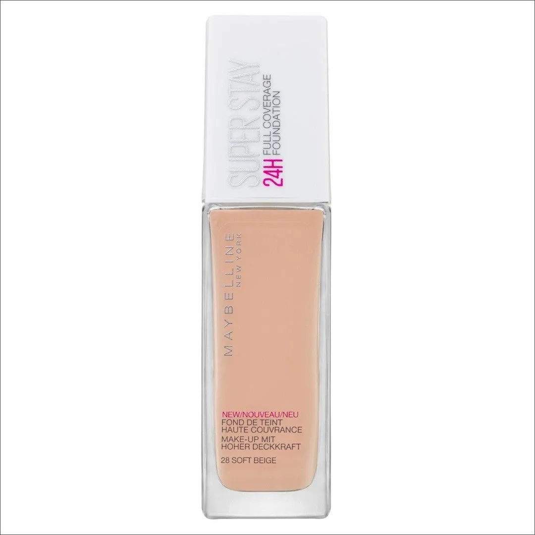 Maybelline SuperStay 24HR Full Coverage Liquid Foundation - Soft Beige 28