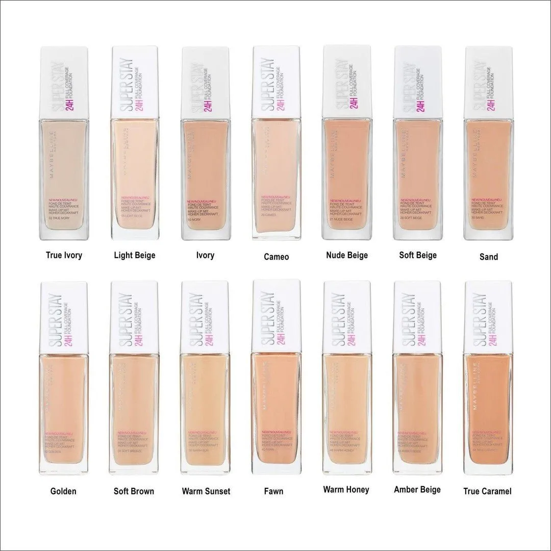 Maybelline SuperStay 24HR Full Coverage Liquid Foundation - Soft Beige 28