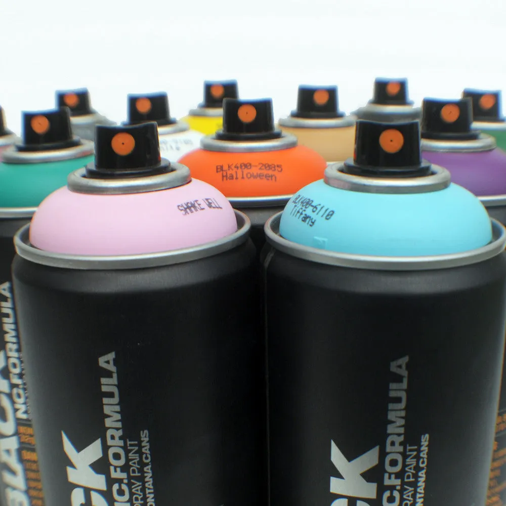 Montana BLACK 400ml Spray Paint 12 Pack - Alternative Colors