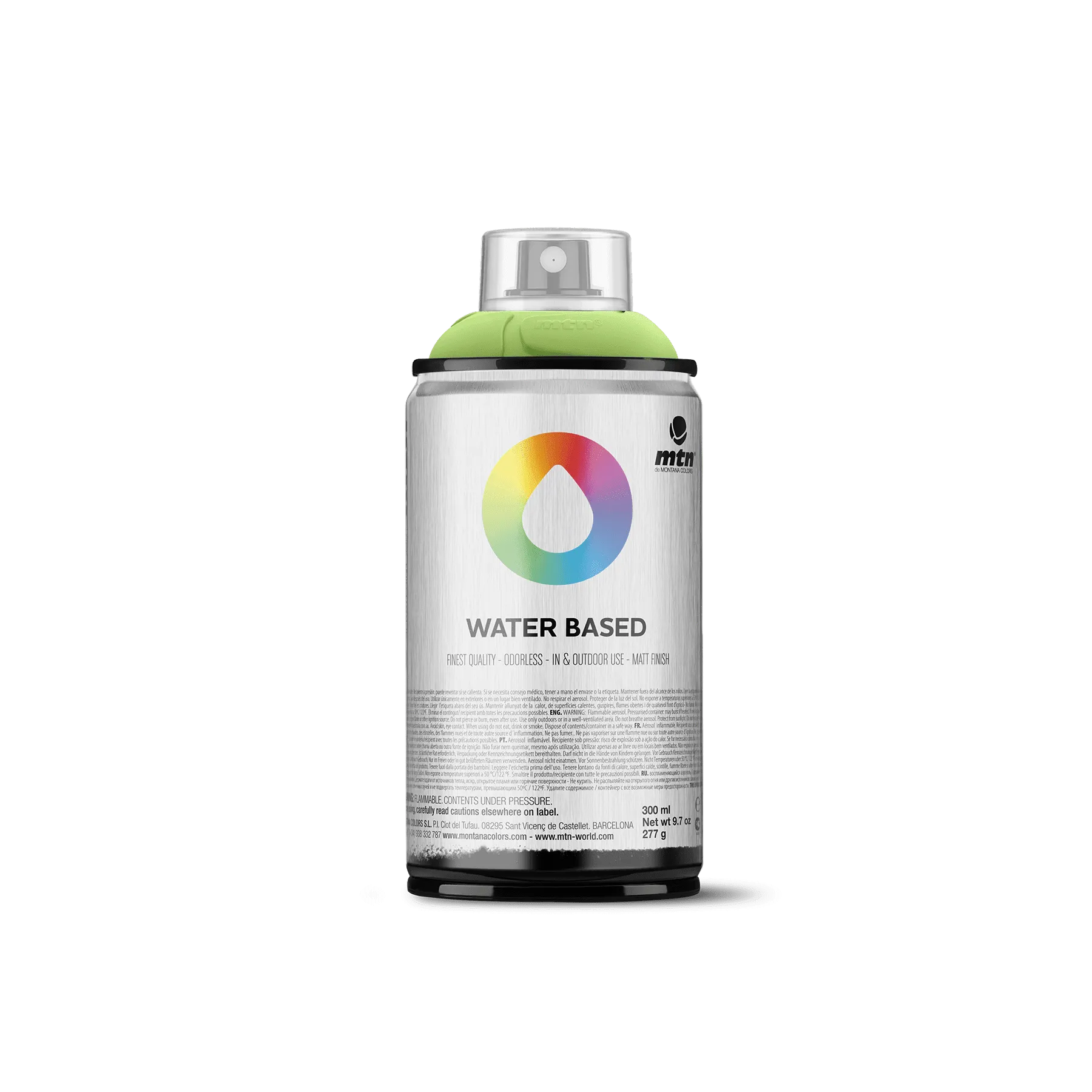 MTN Water Based 300 Spray Paint - <strong>NEW</strong> Brill. Yellow Green Med (WRV-333)