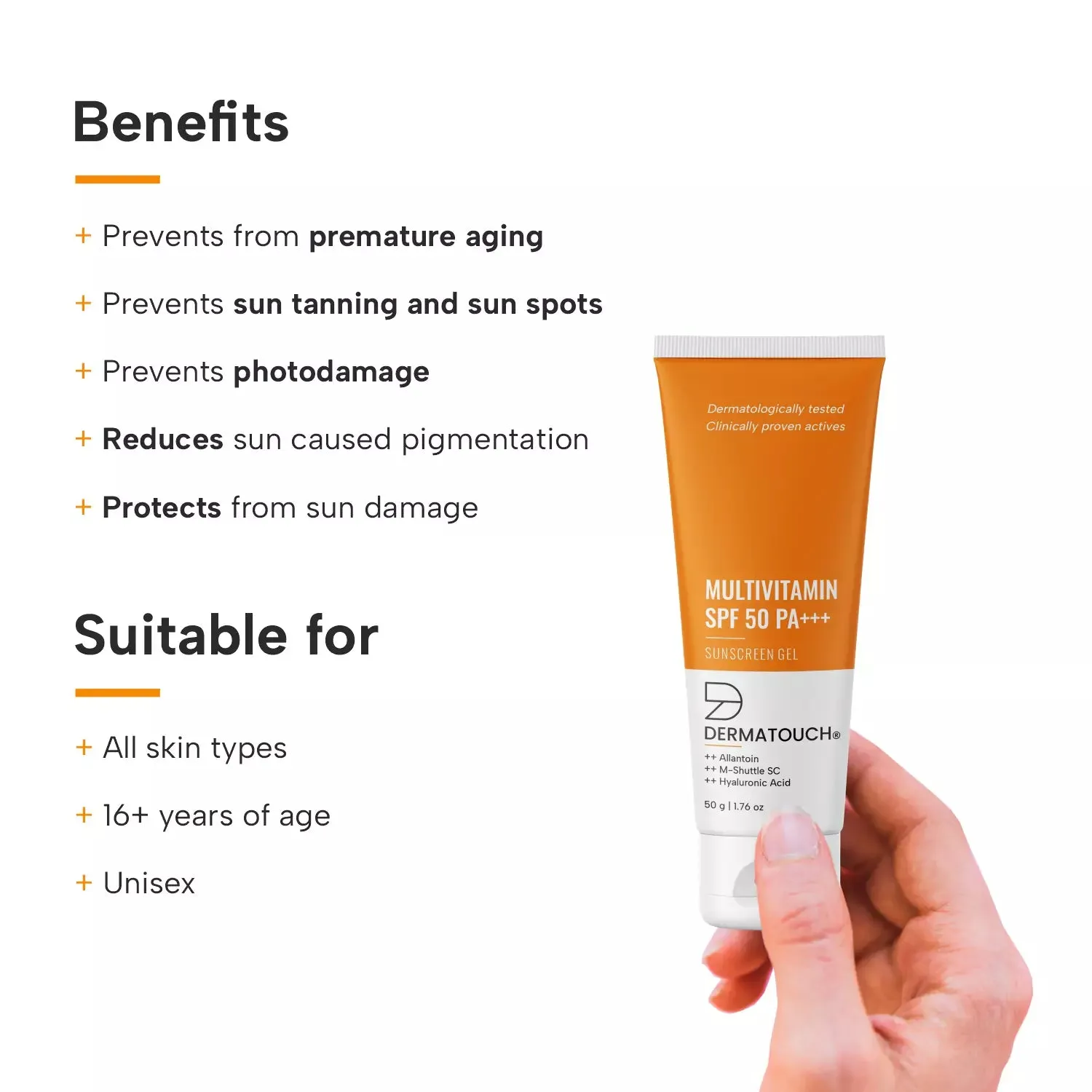 Multivitamin SPF 50 PA    Sunscreen Gel
