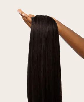 Natural Black, 20" Single Seamless Clip-In Weft, 1B | 30g