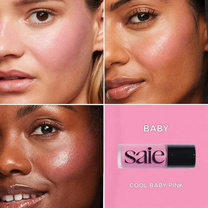 Saie - Dew Blush Blendable Liquid Blush - cool baby pink