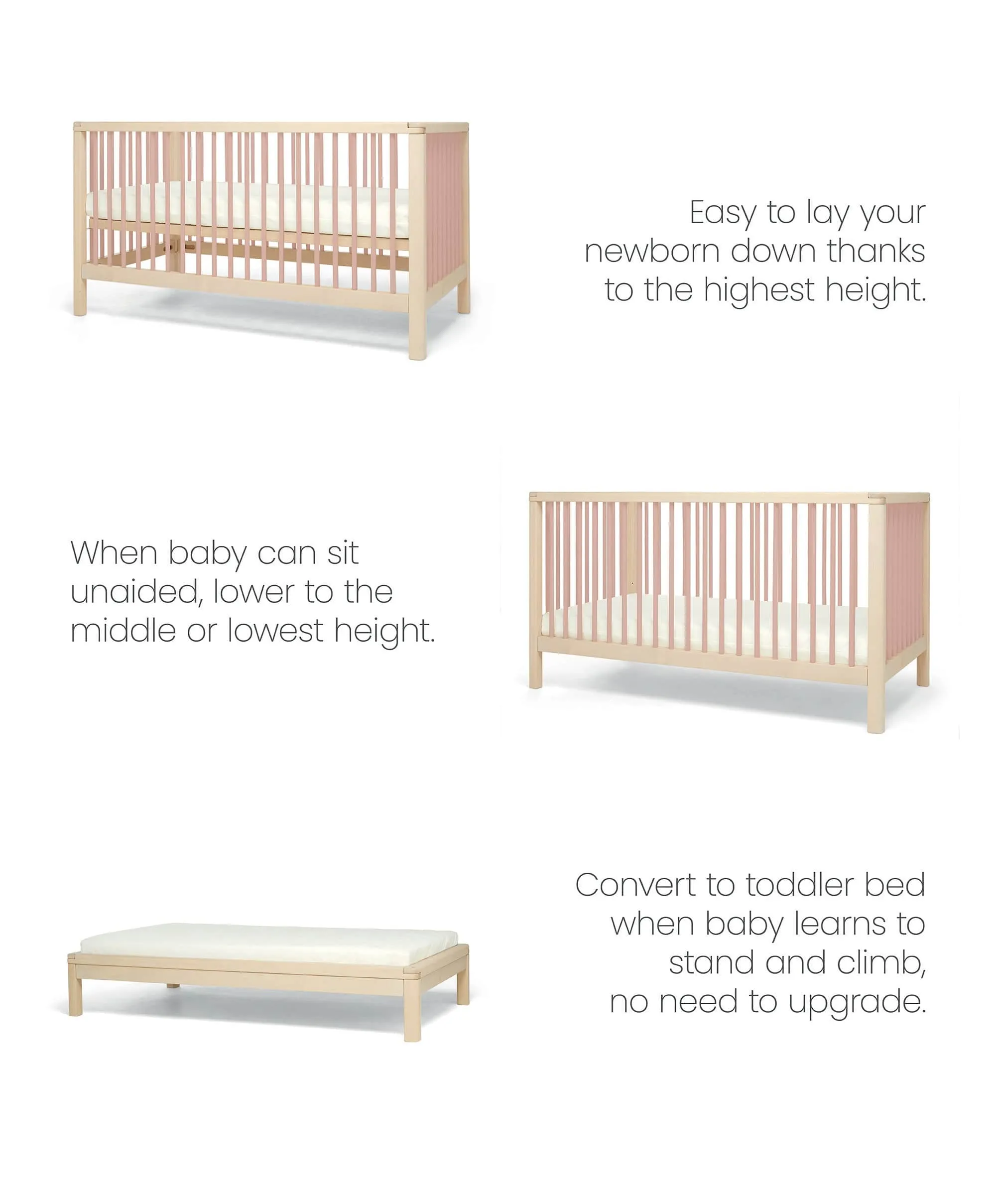Solo Cotbed - Blush/Natural