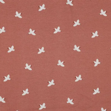 Waffle Knit Birds in Blush